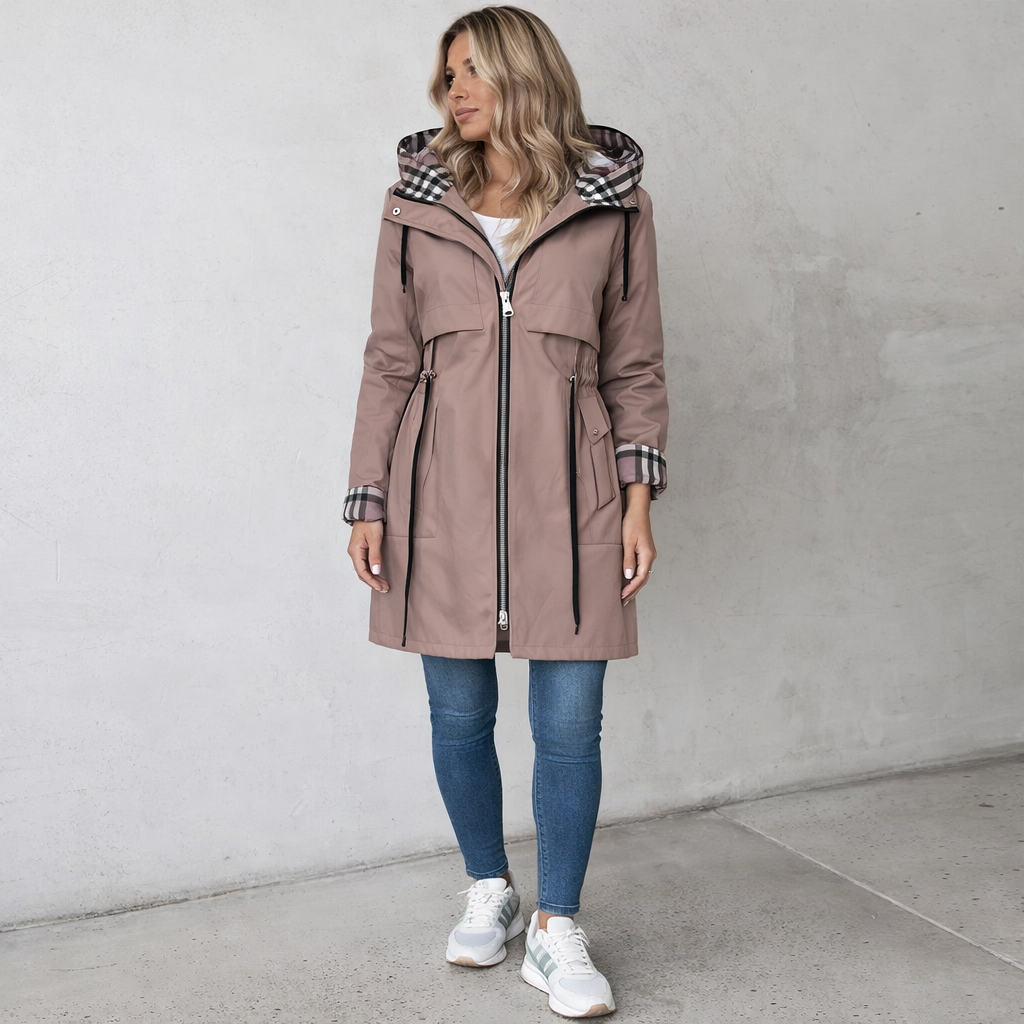 Fiora - Women's Zip Up Jacket Lightweight Fabric with Pockets, Casual